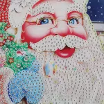 Mikulásos gyémántszemes kirakó gyerekeknek 2 db 20x20 cm