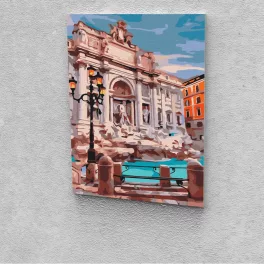   Trevi Kút Róma festés számok alapján kreatív készlet keret nélkül