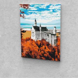   Neuschwanstein kastély festés számok alapján kreatív készlet keret nélkül