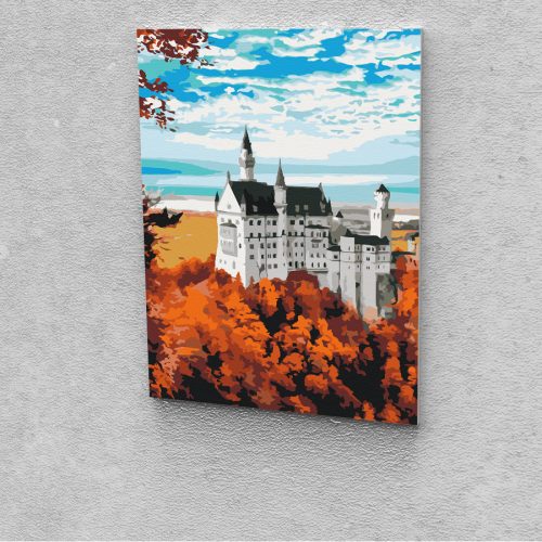 Neuschwanstein kastély festés számok alapján kreatív készlet keret nélkül