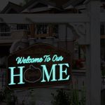 Home feliratú ajtódísz tábla cserélhető díszekkel részben kirakható felülettel