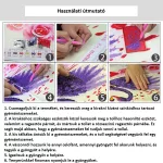 Zöld ruhás lány gyémántszemes kirakó gyerekeknek 30X40