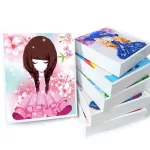 Rózsaszín ruhás lány gyémántszemes kirakó gyerekeknek kerettel