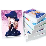 Kék kalapos lány gyémántszemes kirakó gyerekeknek 