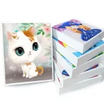 Nagy szemű cica gyémántszemes kirakó gyerekeknek 30x40