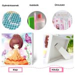 Nagy szemű cica gyémántszemes kirakó gyerekeknek 30x40