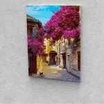 Tavaszi utca festés számok alapján kreatív készlet 30x40