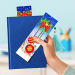 Ünnepi könyvjelzők gyémántszemes kirakó kreatív szett 4 könyvjelzővel