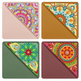 Mandala Mintás könyvjelzők gyémántszemes kirakó kreatív szett 4 könyvjelzővel