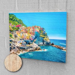   Fa alapú Cinque Terre festés számok alapján kreatív készlet 40x50