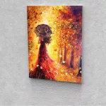 Esernyős hölgy festés számok alapján kreatív készlet keret nélkül 40x50