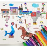 Színezhető visszaszedhető tapéta kreatív termék gyermekeknek