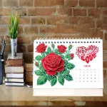 2026-os DIY Gyémántszemes Asztali Naptár –Díszes feliratos