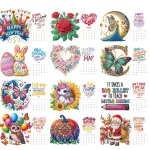 2026-os DIY Gyémántszemes Asztali Naptár –Díszes feliratos