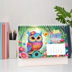 2026-os DIY Gyémántszemes Asztali Naptár –Pillangós madaras virágos