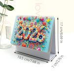 2026-os DIY Gyémántszemes Asztali Naptár –Pillangós madaras virágos