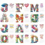 2026-os DIY Gyémántszemes Asztali Naptár –Betűs