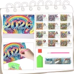 2026-os DIY Gyémántszemes Asztali Naptár –Hónak nevek a képeken