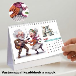   2026-os DIY Gyémántszemes Asztali Naptár –Cuki nénis bácsis