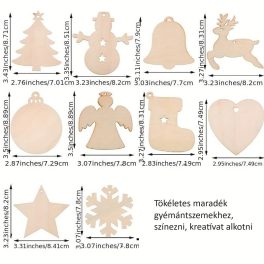 Díszíthető fa alapú karácsonyi díszek