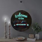 Welcome feliratú ajtódísz tábla cserélhető díszekkel részben kirakható felülettel