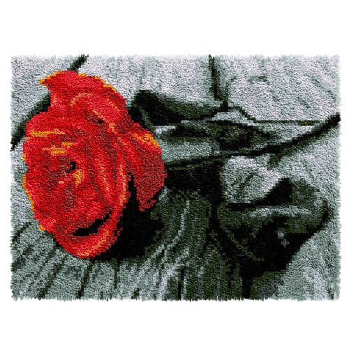 Vörös Rózsa subaszőnyeg kézimunka készlet