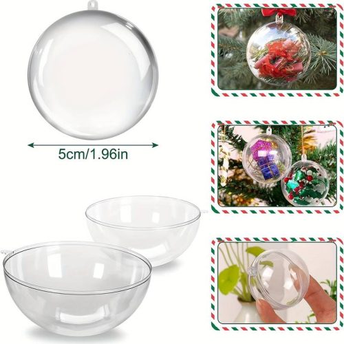 Műanyag Gömb alakú kreativitással tölthető karácsonyfadísz 1 db
