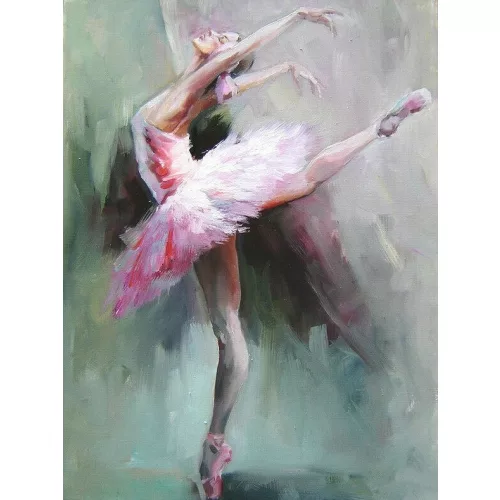 Balerina festés számok alapján kreatív készlet kerettel 30x40
