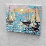 Vitorlások festés számok alapján kreatív készlet keret nélkül