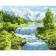 Vízlépcső festés számok alapján kreatív készlet kerettel 30x40
