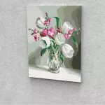 Csokor tulipánnal festés számok alapján kreatív készlet kerettel