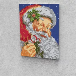   Kacsintó Mikulás festés számok alapján kreatív készlet 30x40