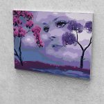 Lila ábránd festés számok alapján kreatív készlet 30x40