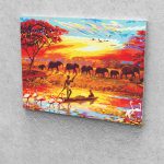 Afrika festés számok alapján kreatív készlet kerettel