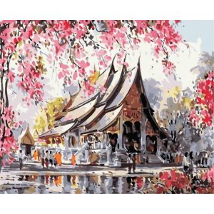 Japán ház festés számok alapján kreatív készlet Japán ház festés számok alapján kreatív készlet