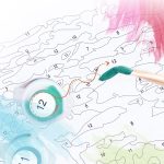 Teknős festés számok alapján kreatív készlet kerettel