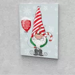 Karácsonyi manó lufival festés számok alapján kreatív készlet kerettel