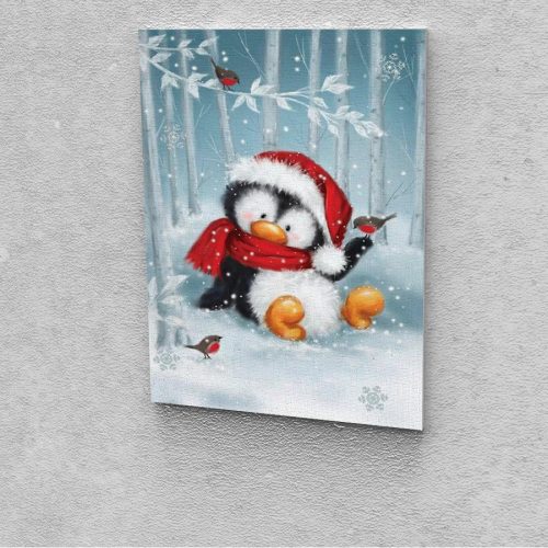 Pingvin festés számok alapján kreatív készlet keret nélkül