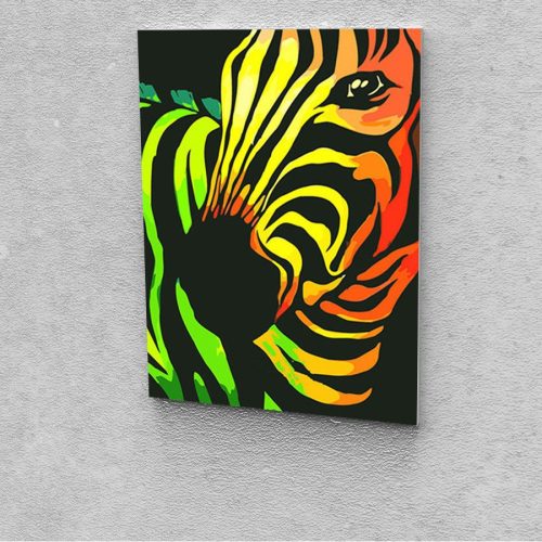 Zebra festés számok alapján kreatív készlet keret nélkül 40x50