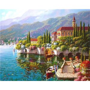Nyugalom a tóparton festés számok alapján kreatív készlet keret nélkül 40x50 Nyugalom a tóparton festés számok alapján kreatív készlet keret nélkül 40x50