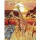 Zsiráfok festés számok alapján kreatív készlet keret nélkül 40x50