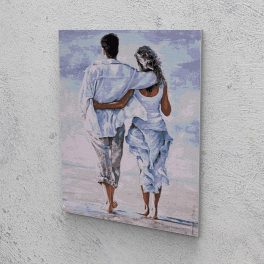   Pár a parton festés számok alapján kreatív készlet keret nélkül 50x60