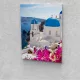 Santorini tájkép festés számok alapján kreatív készlet keret nélkül 60x70