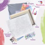 Könyvek rózsával festés számok alapján kreatív készlet kerettel 50x60