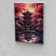 Japán pagoda festés számok alapján kreatív készlet keret nélkül 50x60