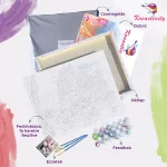 Afrikai táj festés számok alapján kreatív készlet kerettel 50x60