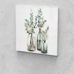 Virágok a vázákban festés számok alapján kreatív készlet keret nélkül 40x50