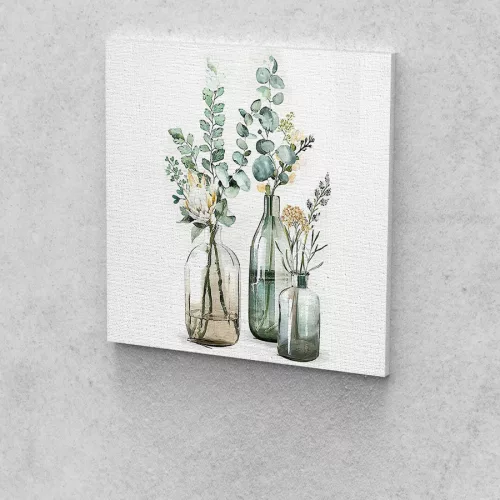 Virágok a vázákban festés számok alapján kreatív készlet kerettel 40x50