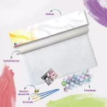 Csónak a holdfényben festés számok alapján kreatív készlet keret nélkül 50x60