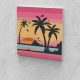 Pálmafák festés számok alapján kreatív készlet 40x40